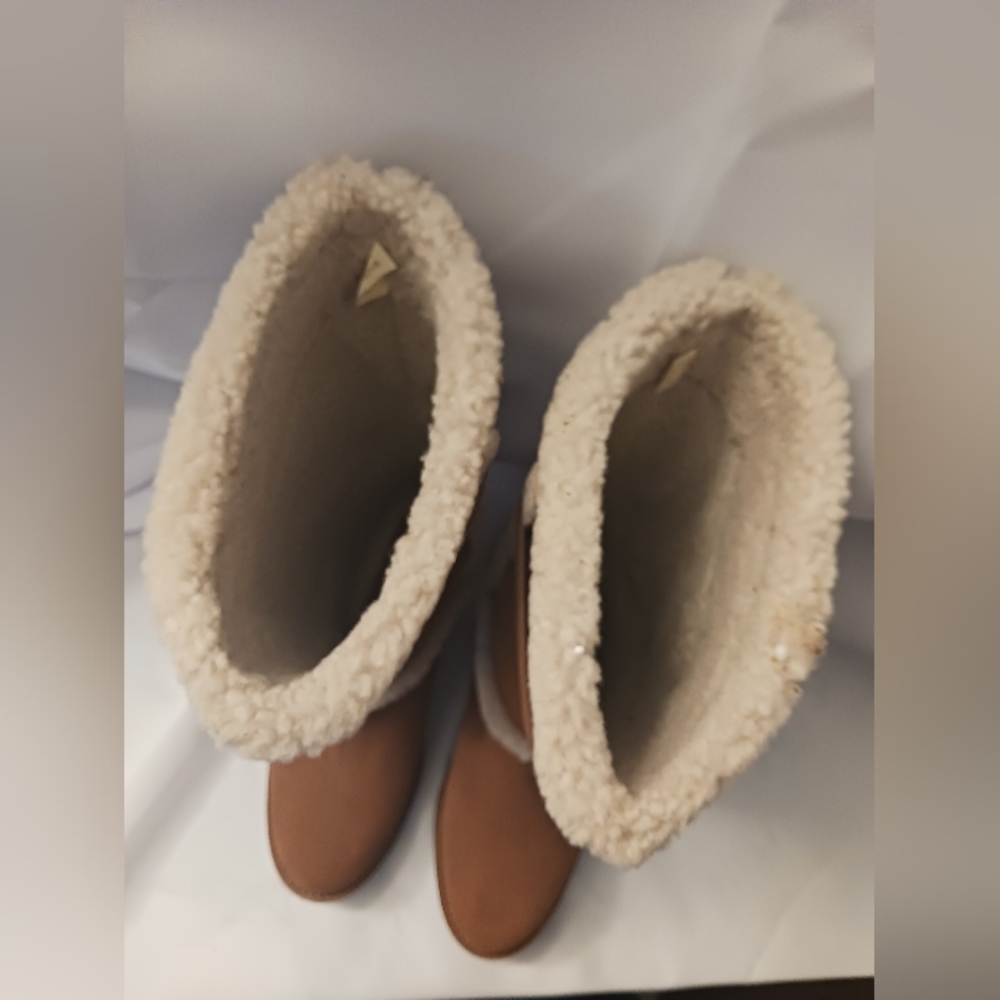 Coach Belmont Suede Saddle Boots, Euc. View 4